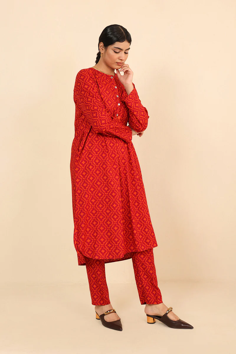 Buttoned Zawiya 2 Piece Set - Image 4