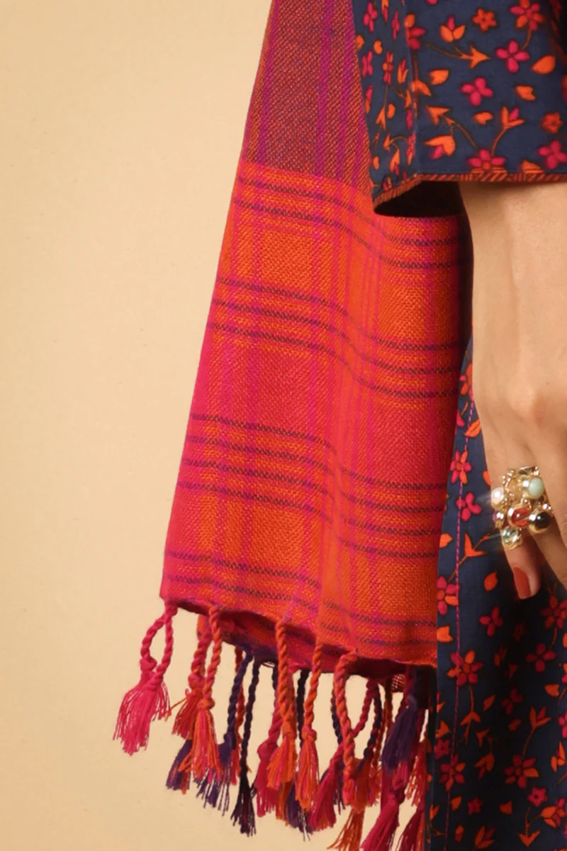 Vibrant Yarn Dyed Shawl - Image 19