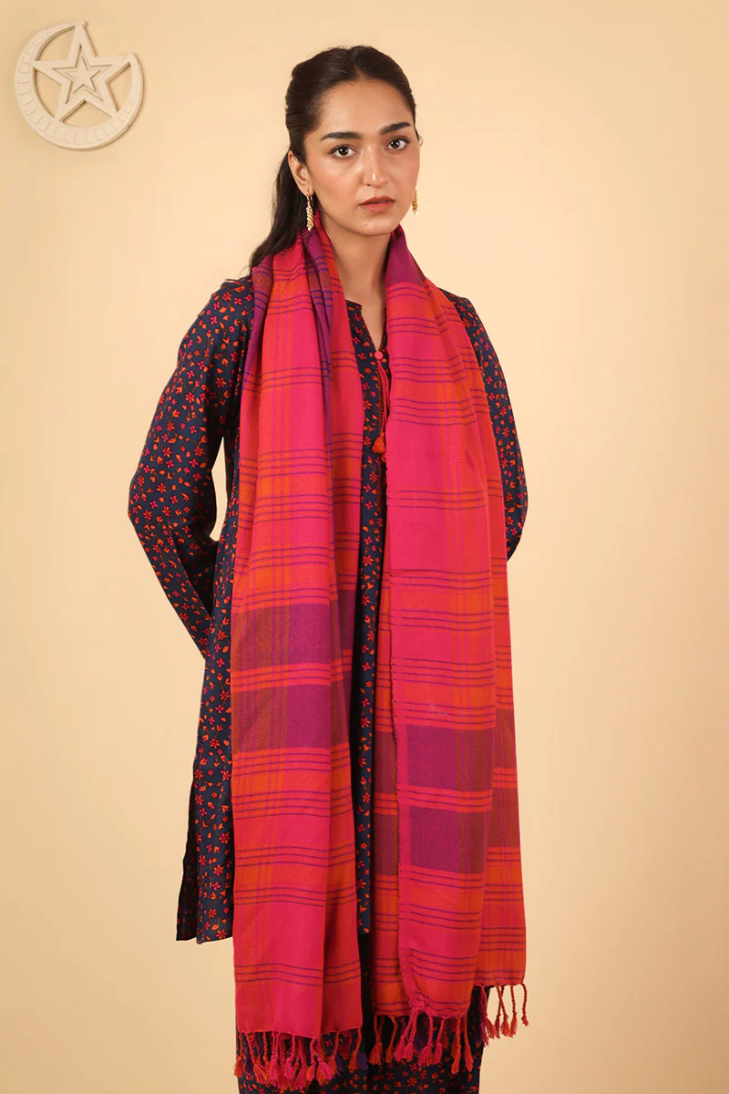Vibrant Yarn Dyed Shawl - Image 20