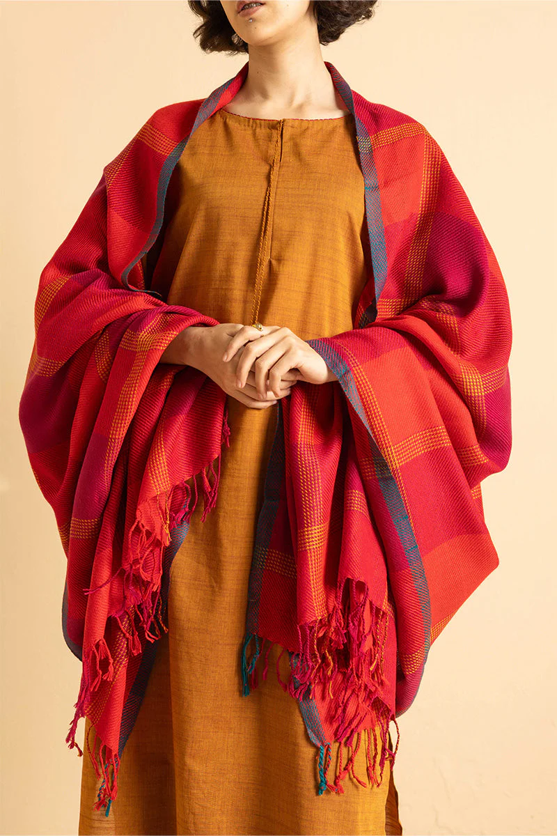 Vibrant Yarn Dyed Shawl - Image 37