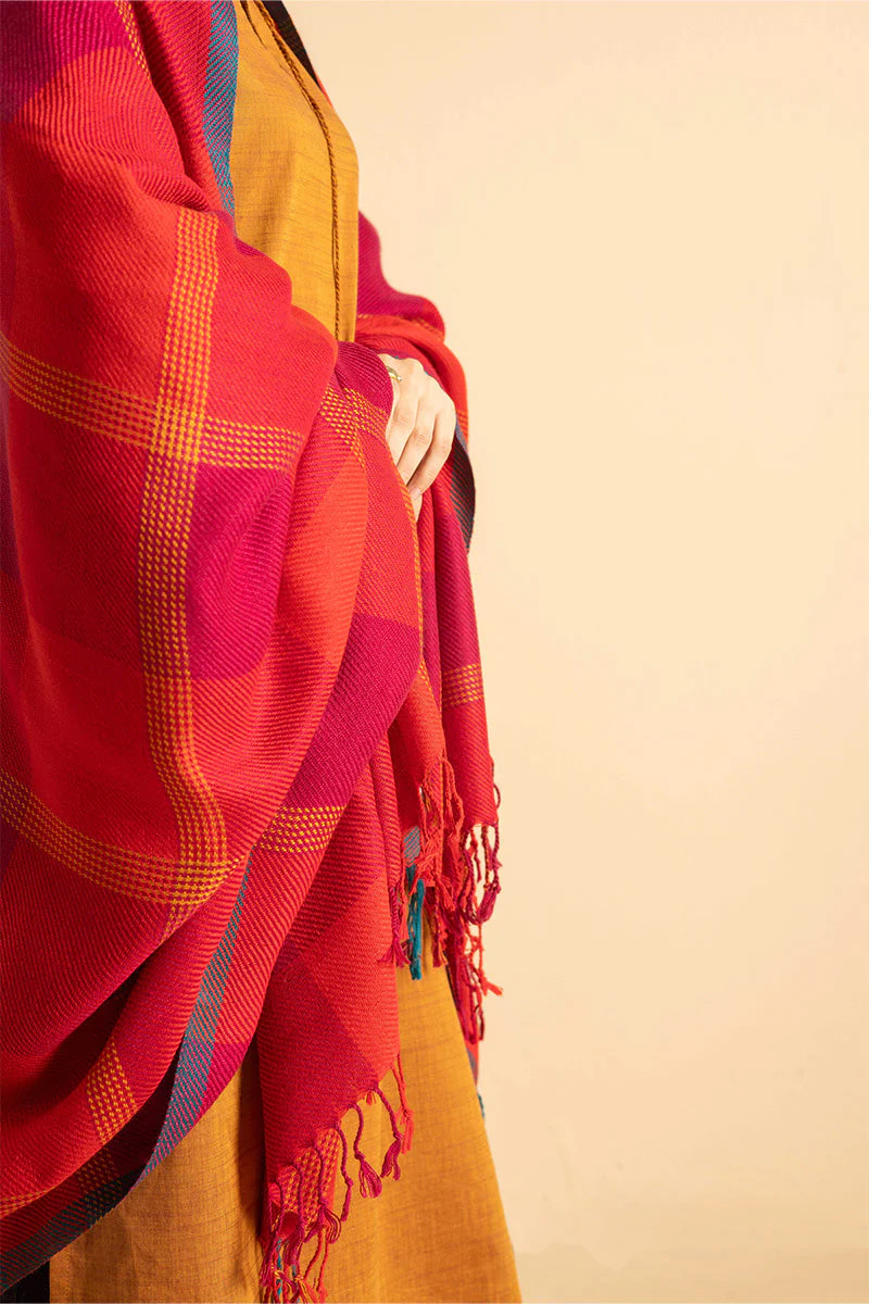 Vibrant Yarn Dyed Shawl - Image 38