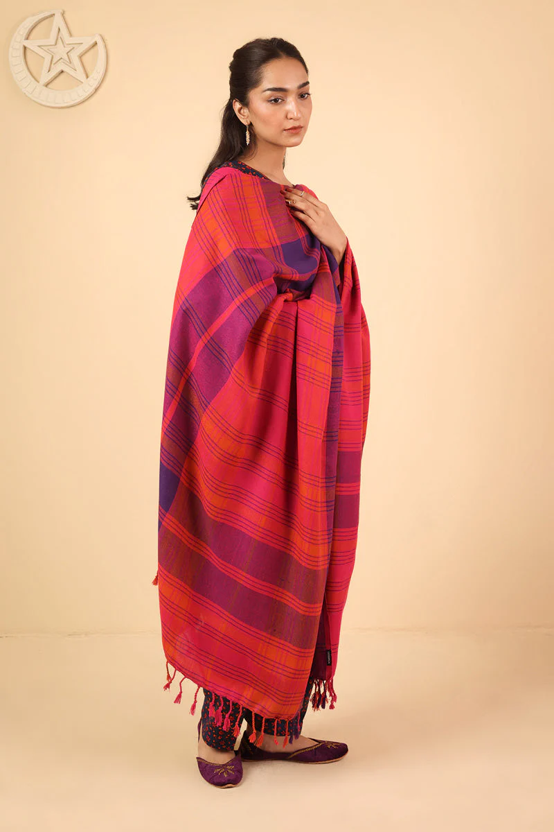 Vibrant Yarn Dyed Shawl - Image 49