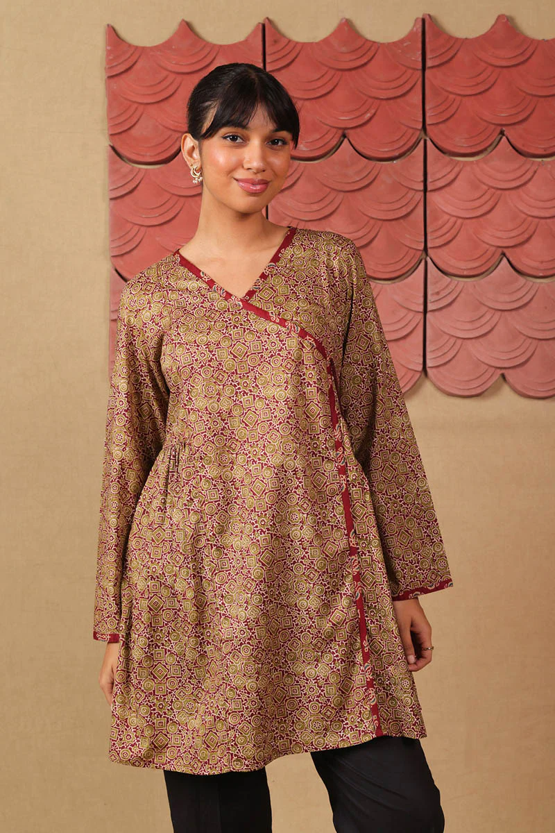 Bagru Assymetric Shirt - Image 6