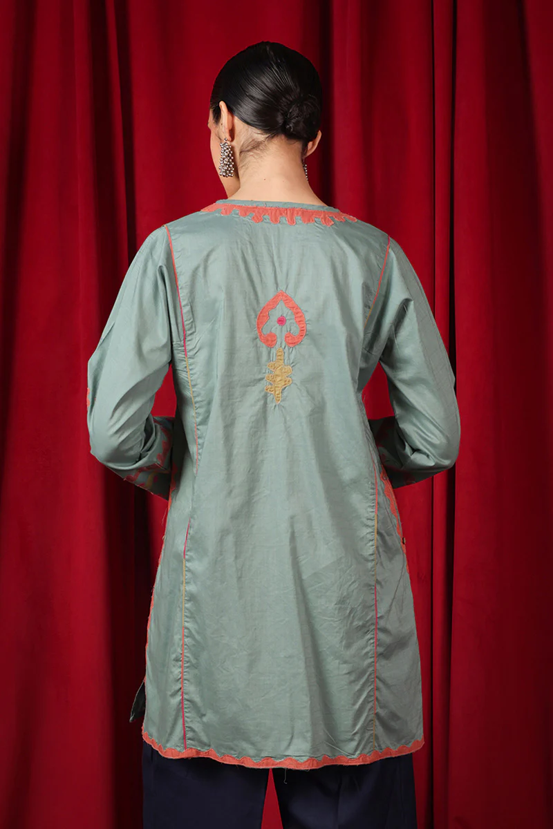 African Collage Applique Kurta - Image 4