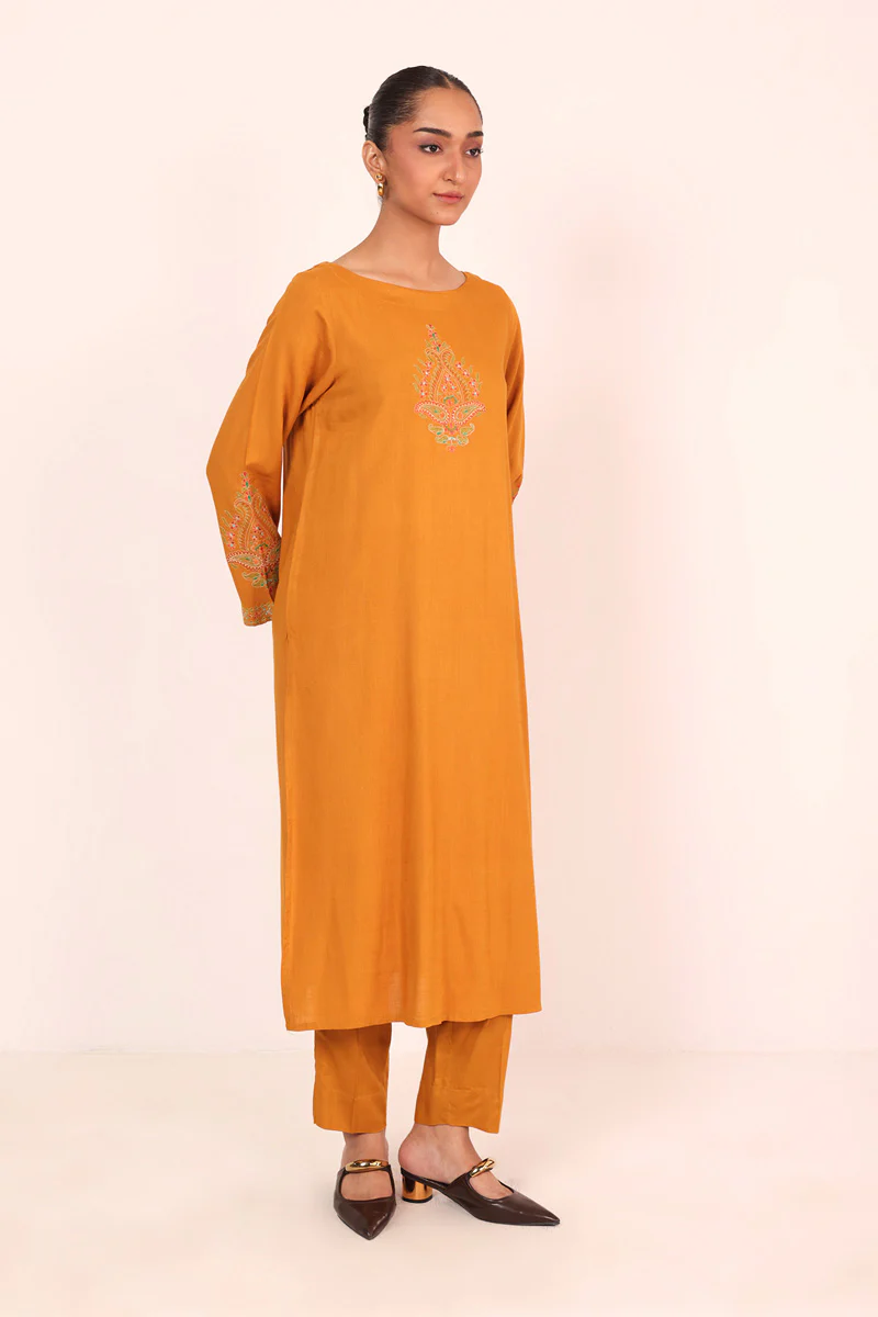 Embroidered Chaar Kali 2 Piece Set - Image 9