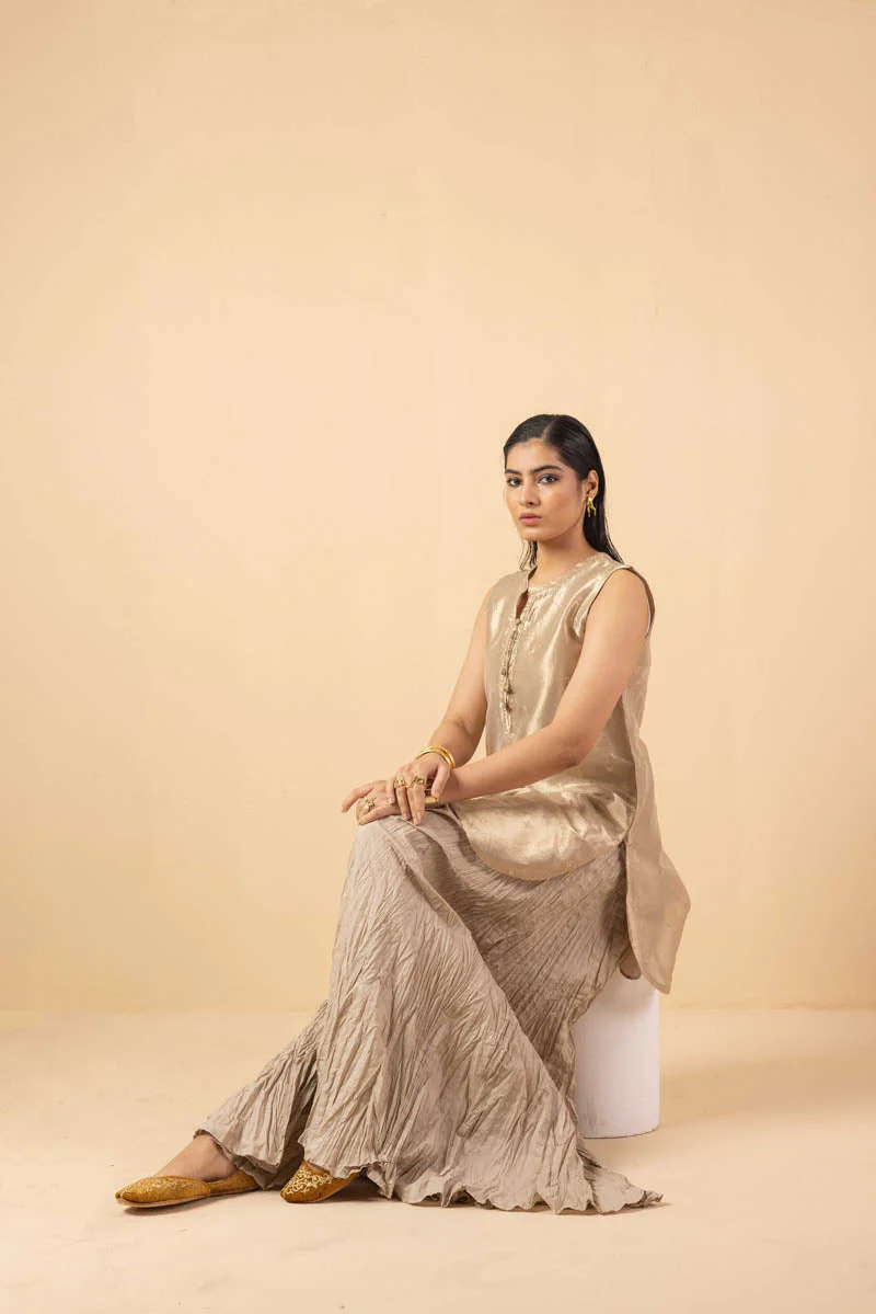 Iridescent Sona Chandi Gharara - Image 5