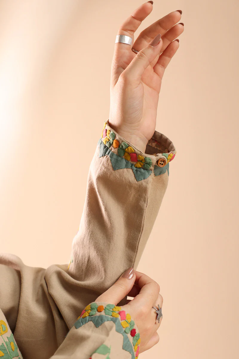 Hand-Crafted Gathered Shirt - Image 3