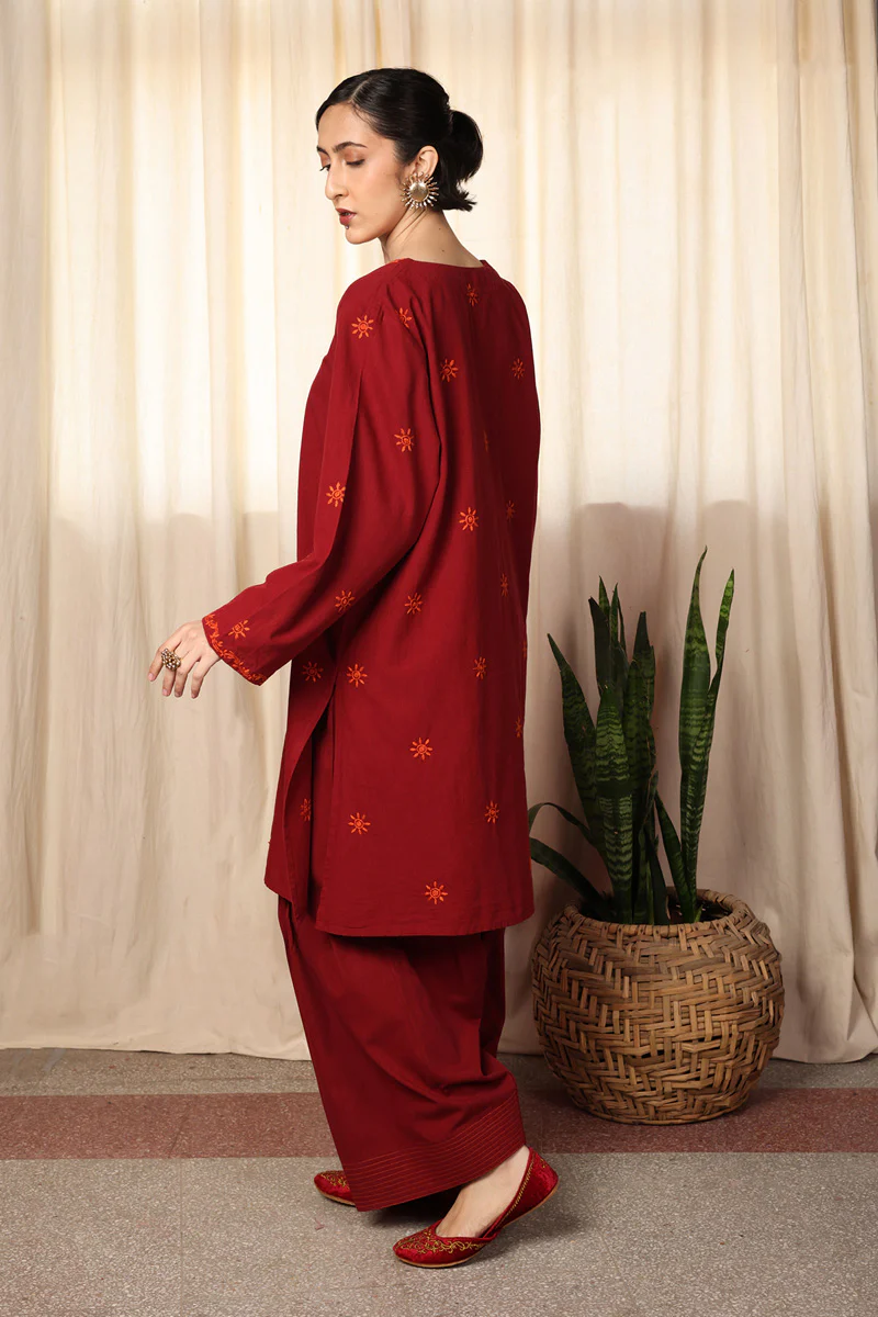 Embroidered N K R Kurti - Image 4