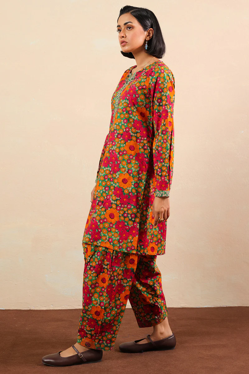Winter Bloom Printed Duo-Set - Image 9