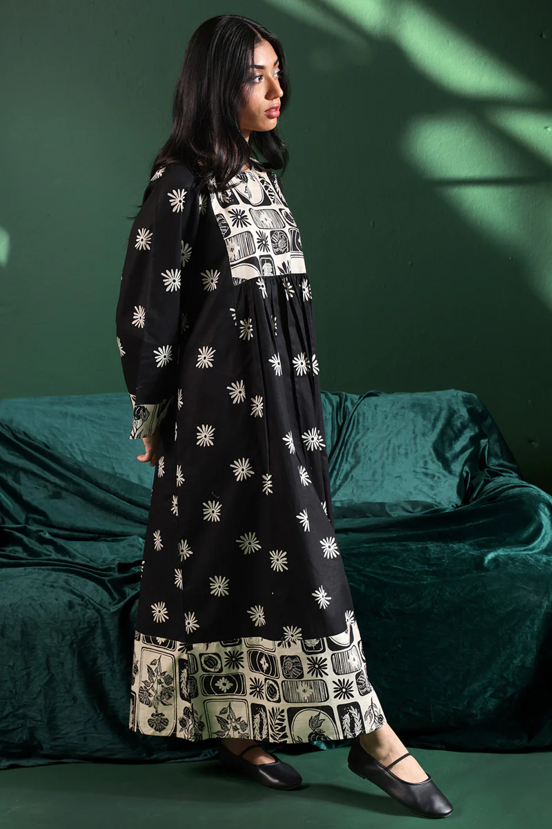 Linocut Cascade Dress - Image 15