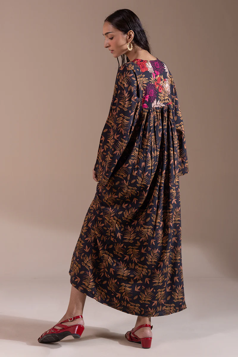 Vibrant Roses Flared Dress - Image 14
