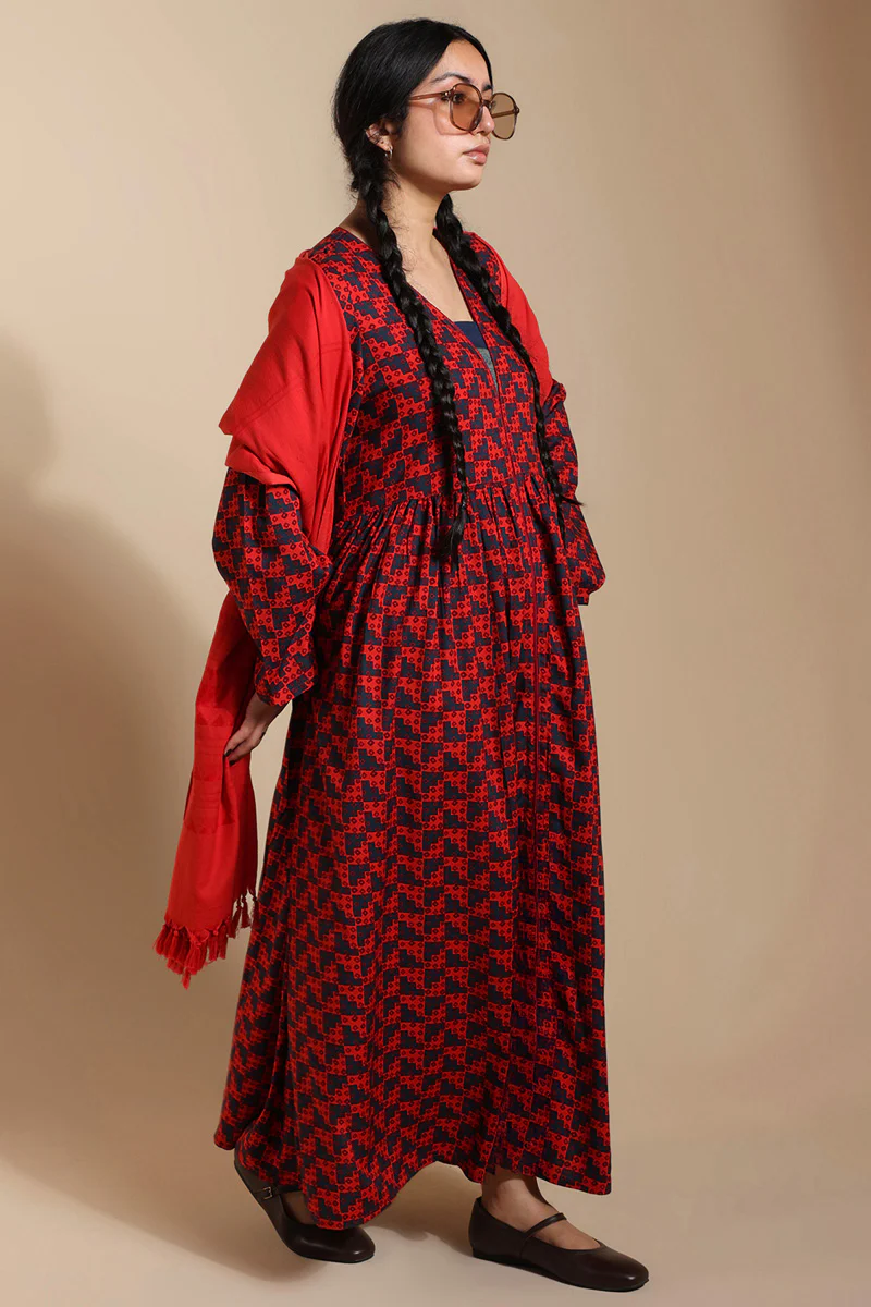 Kantha Flare Story Dress - Image 2