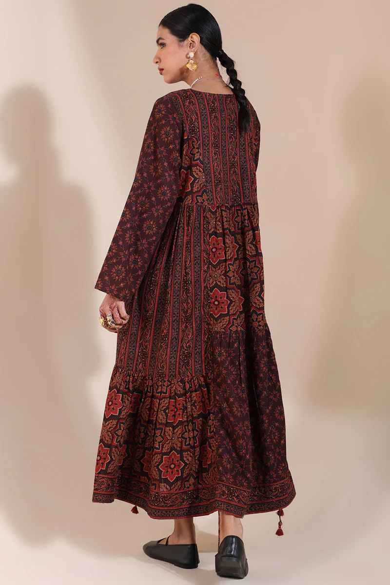 Thai Block Tiered Dress - Image 15