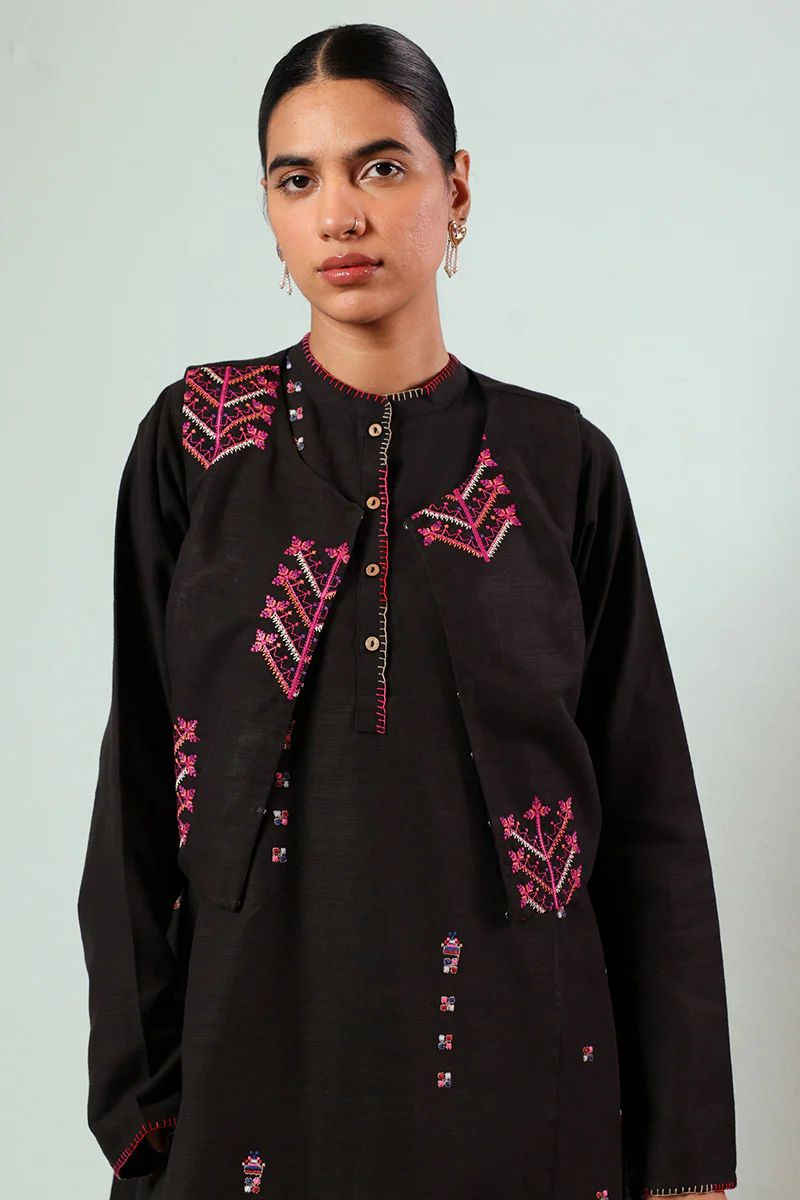 Embroidered Damask Koti - Image 4