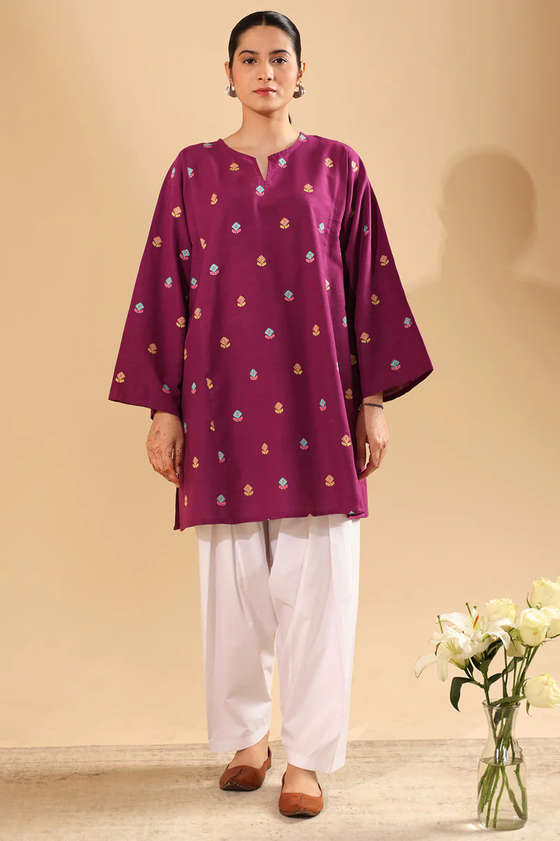 Embroidered Pixel Play Kurta - Image 10