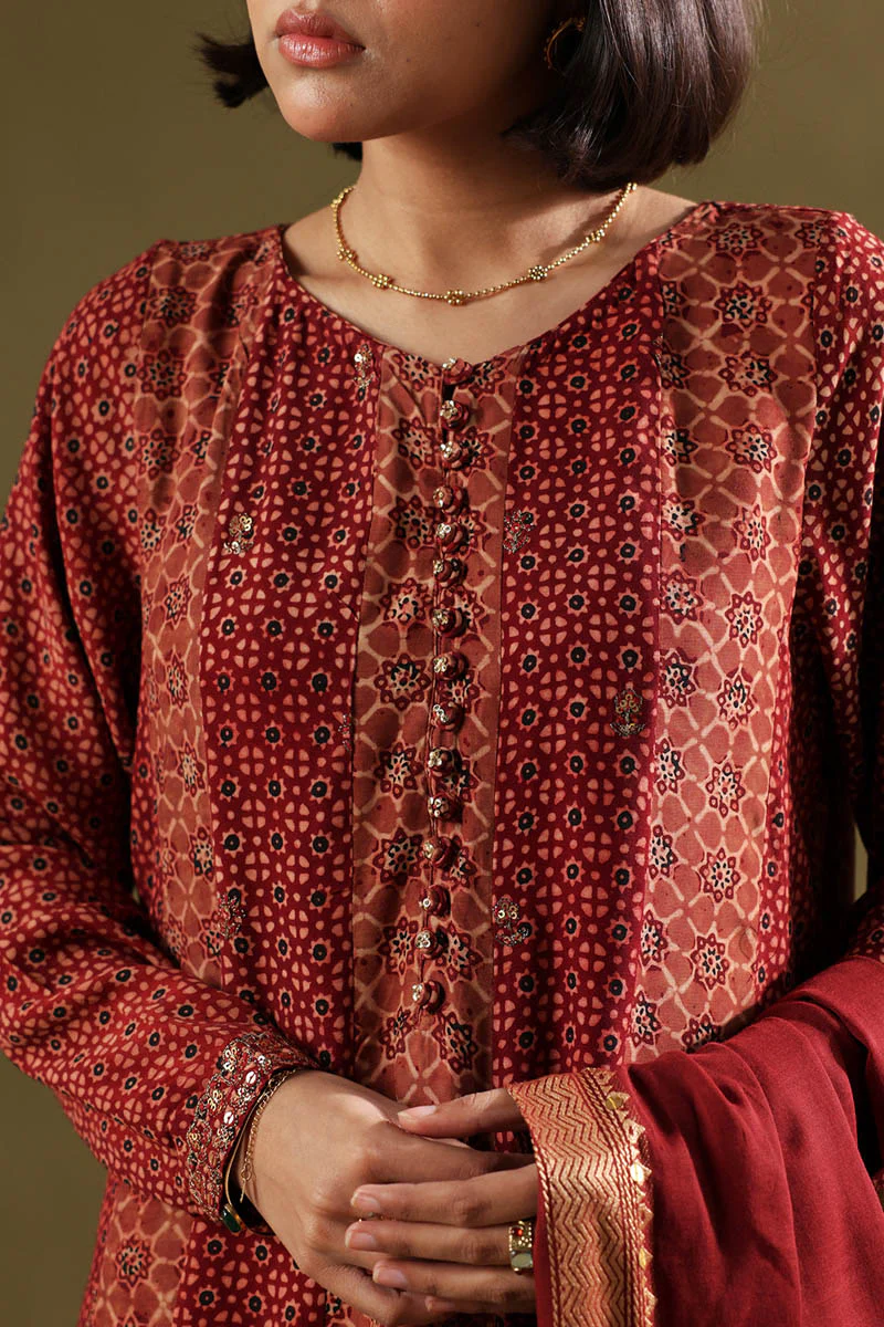 Naqsh-e-Ajrak 3-Piece Set - Image 3