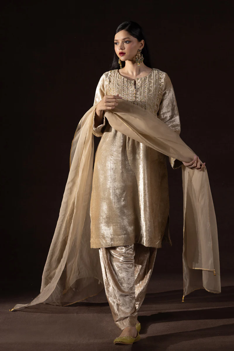 Resham-e-Khaas Velvet 3-Piece Set - Image 8