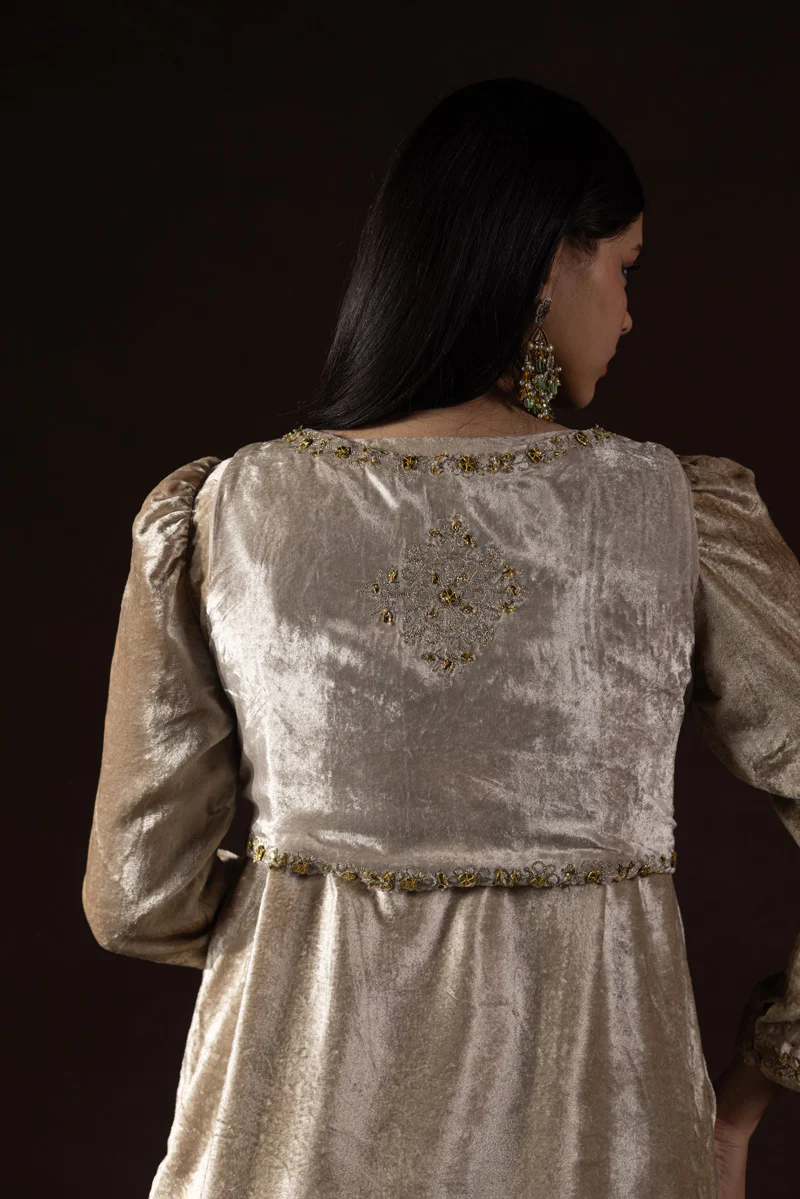 Rich Velvet Embroidered Koti - Image 7