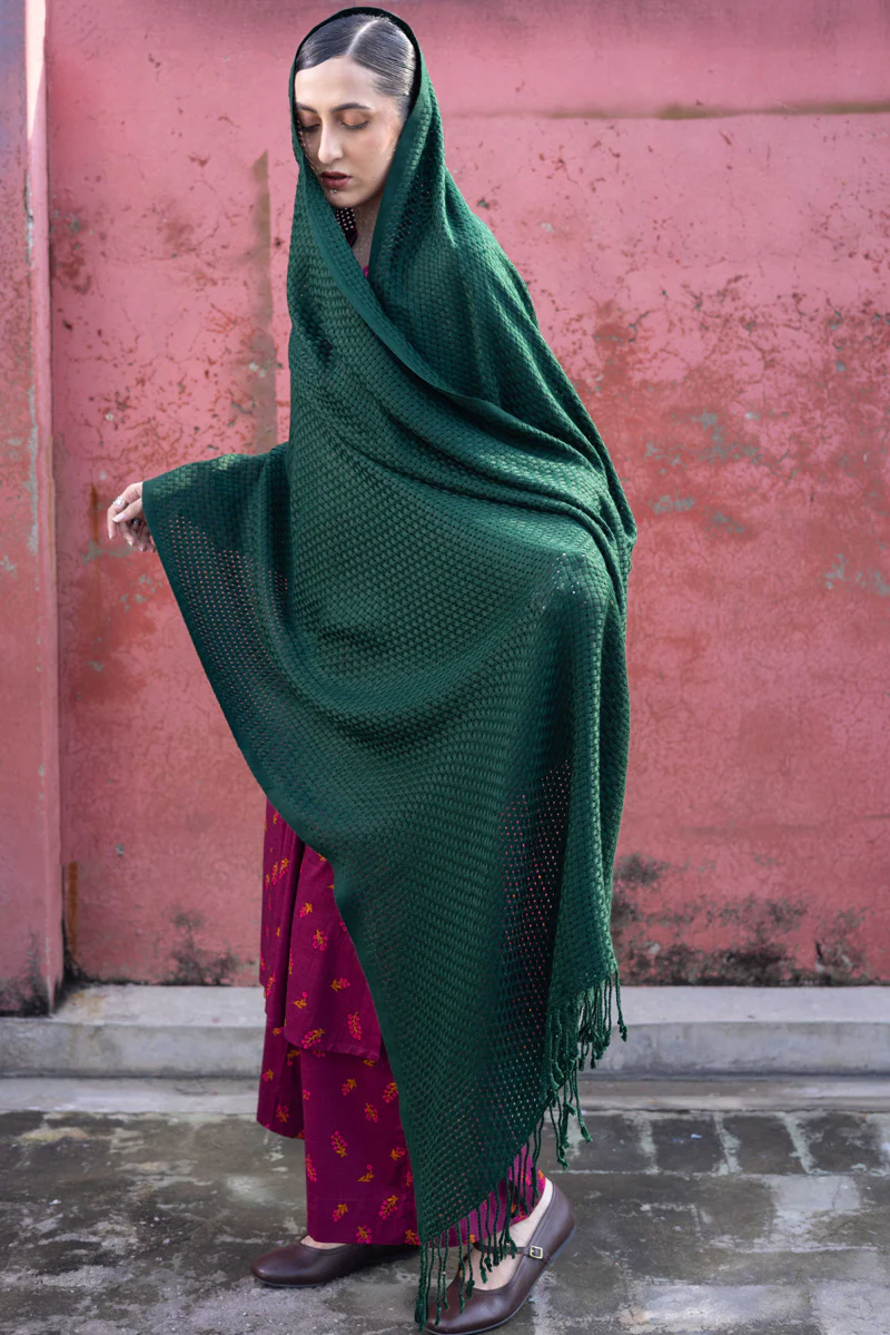 Woven Checks Shawl - Image 16